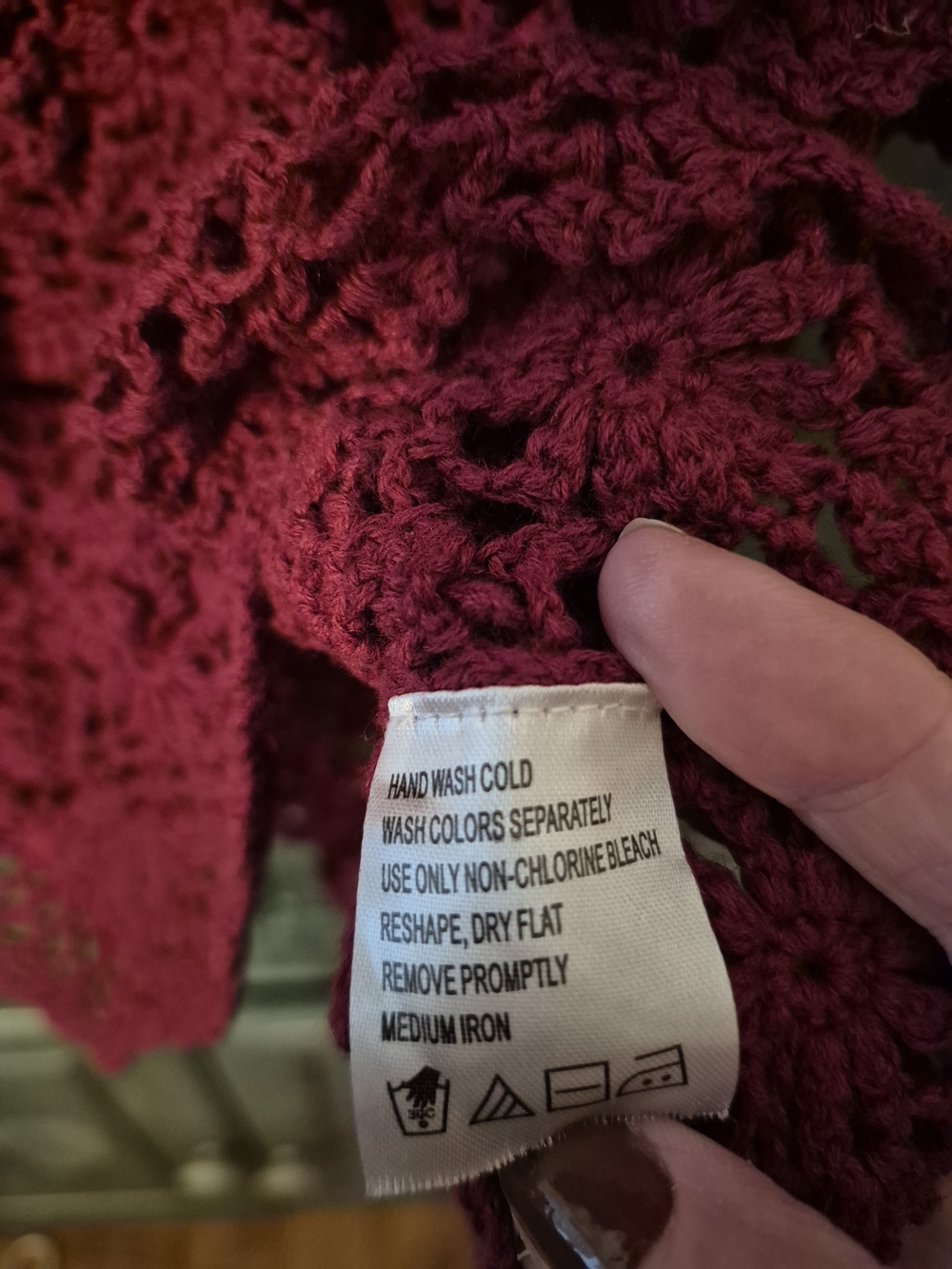 Denim 24/7 Raspberry Crochet Ruffle Tunic - Picture 7 of 12